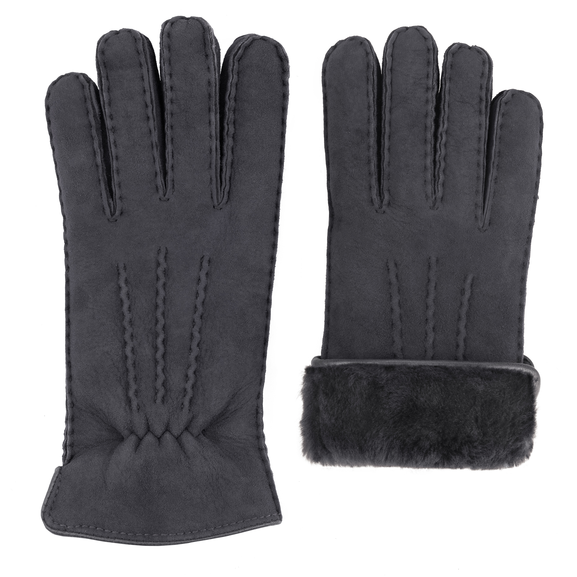 Luxus-Fingerhandschuh-grau-3