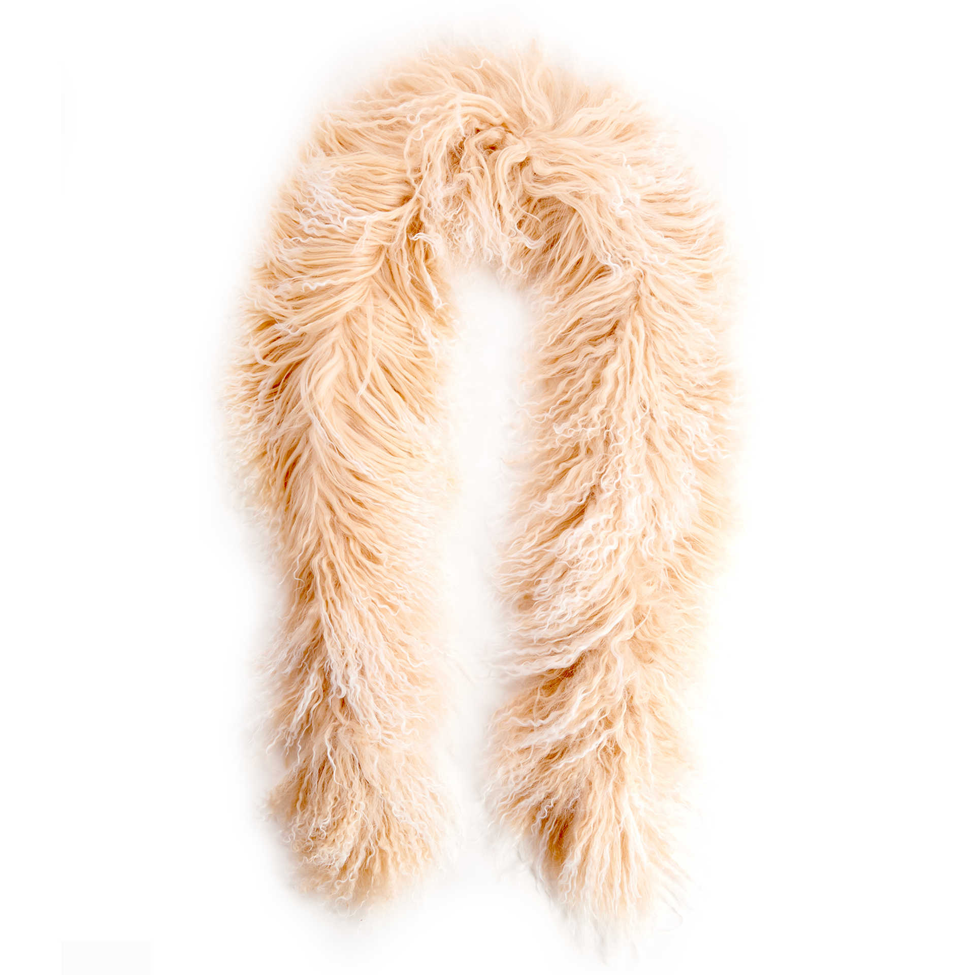 Tibetlamm Schal creme-weiss 140 cm