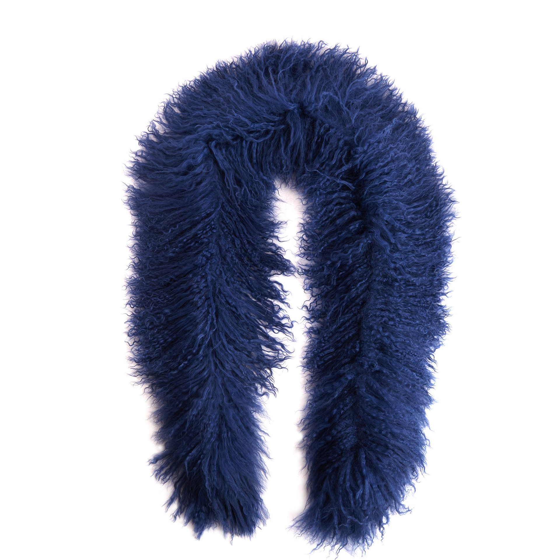 Tibetlamm Schal blau 140 cm