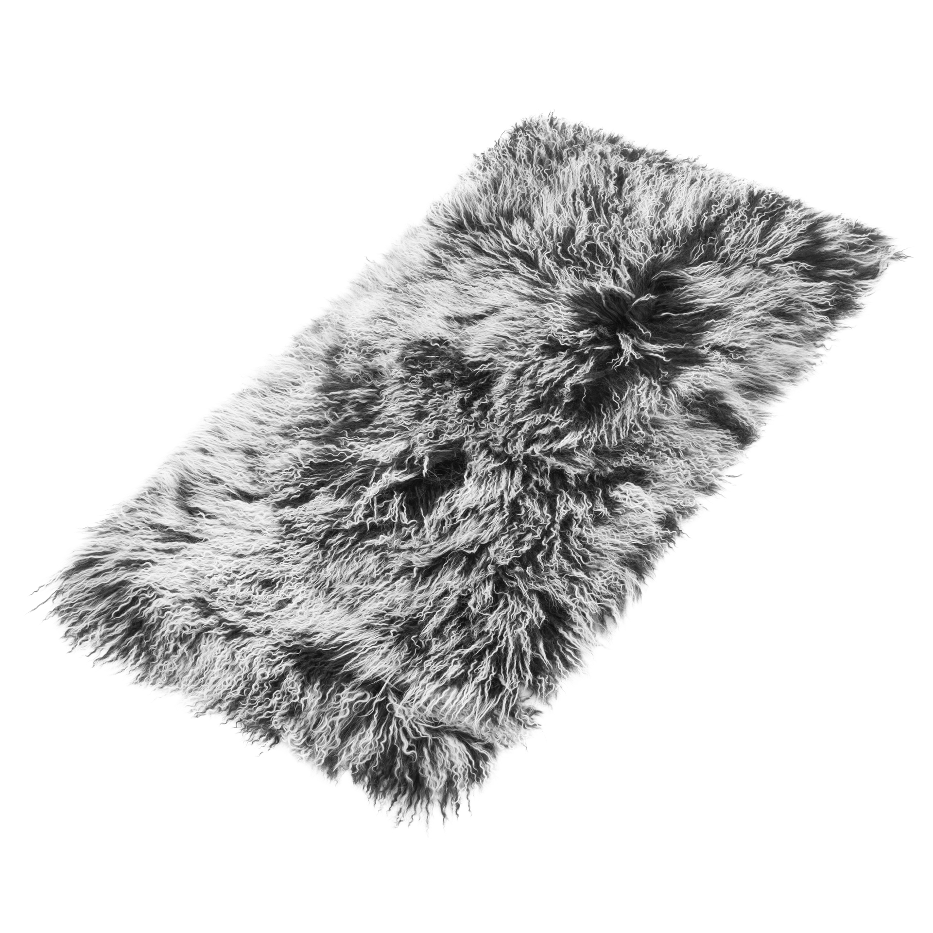 Tibetlammvorlagen-schwarz-weiss-2 Tibetlammfell Vorleger Rechteck