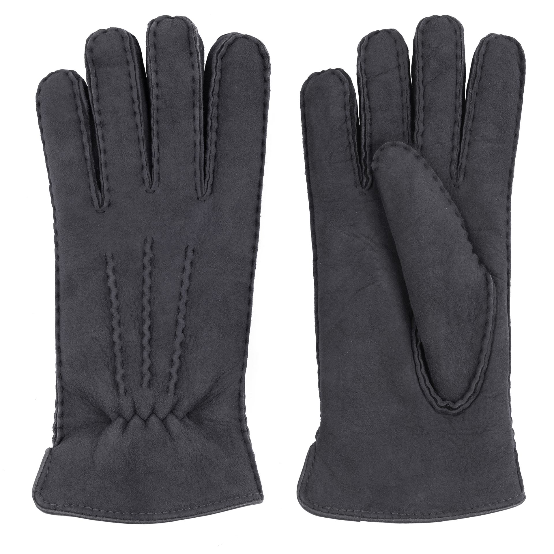 Luxus-Fingerhandschuh-grau-1